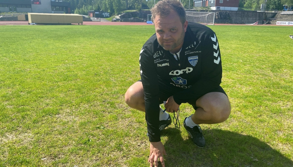 HADET TIL GRESS: Det er lite som tyder på at KIL-trener Aleksander Olsen vil savne gressbanen på Sofiemyr stadion.