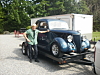 HOT ROD: Massachusetts. 1936 Ford Coupe, Hot Rod. Opp på hengeren, deretter tollpapirer og så til Norge.