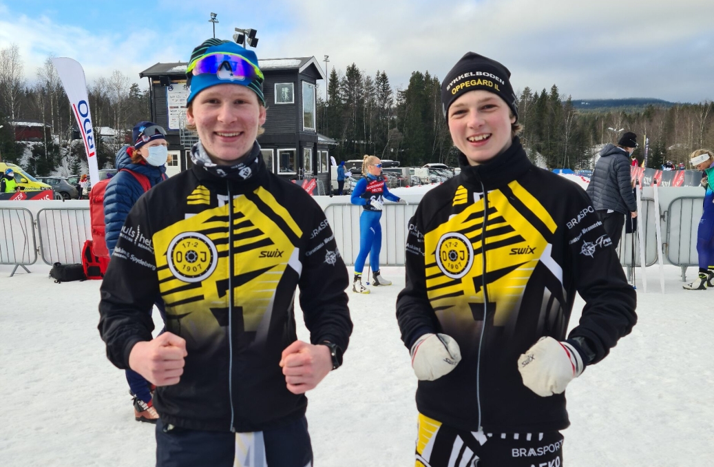 STERK DUO: Eskil Skarstein Rød (t.v) og Birk Haugnes leverte sterke resultater i Norgescup for juniorer.