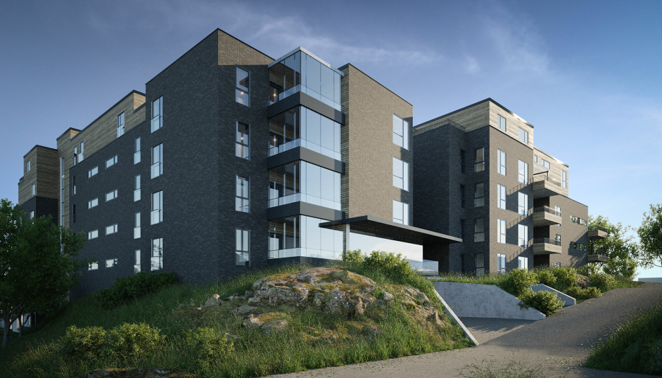 NYTT PROSJEKT: Prosjektet Durendalveien er under oppføring og vil inneholde 53 leiligheter.