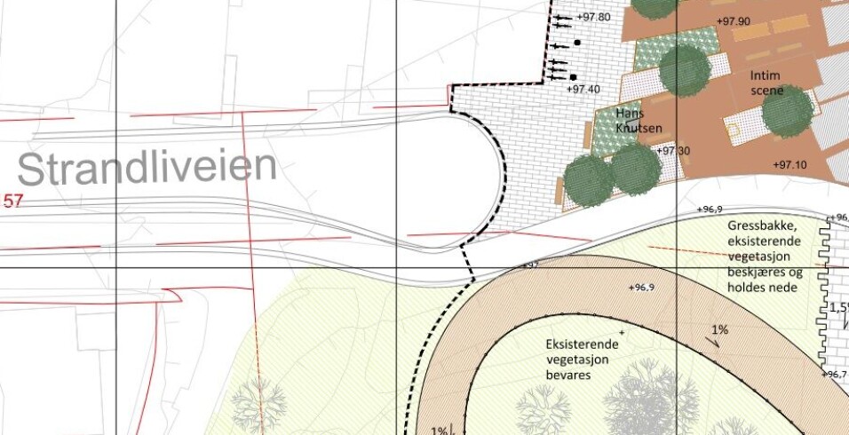 INTIM SCENE: Det foreslås å anlegge en intim scene mellom Kolben og bryggen, vis-a-vis skulpturen til Hans Knutsen. INTIM SCENE: Det foreslås å anlegge en intim scene mellom Kolben og bryggen, vis-a-vis skulpturen til Hans Knutsen.