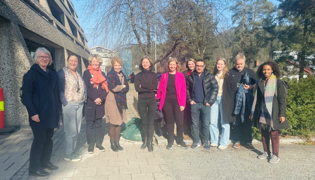 IMPONERTE: Kommunens flyktningtjeneste imponerte Venstre-leder Guri Melby da hun besøkte Kolbotn mandag.