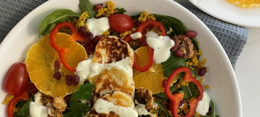 Julies mattips: Frisk salat med halloumi