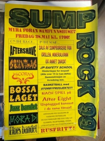 FØRSTE PROGRAM: Plakaten er fra den aller første Sumprock-festivalen i 1999.