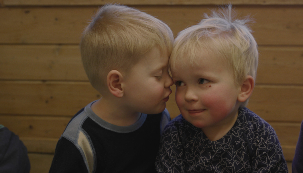GODE GUTTER: Filmen følger de to småtassene Balder og Haakon fra Sætreskogen barnehage i Oppegård.