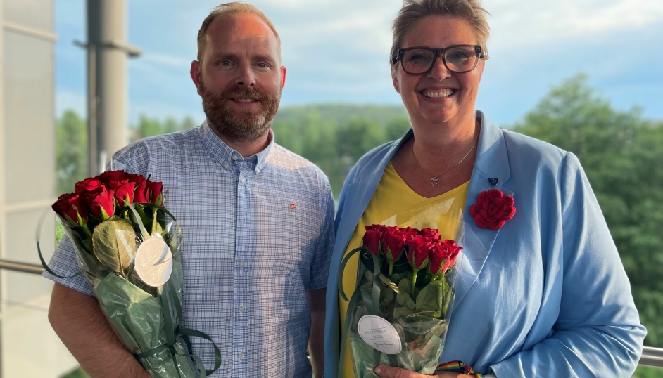 DREAM-TEAM: Oddbjørn Lager Nesje og Hanne Opdan er partiets varaordfører- og ordførerkandidat til neste års valg.
