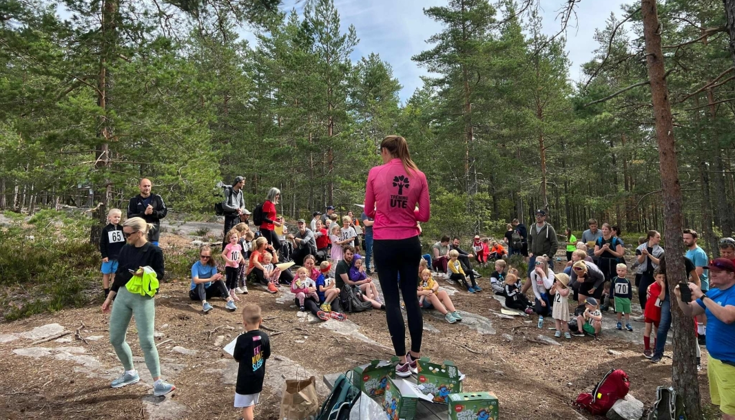 KLARE FOR INNSATS: I skogen over Tårnåsen skolen ble det atter en gang arrangert Grønliåsen Rundt.