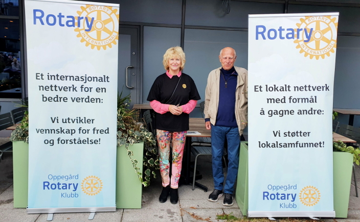 ROTARY: Oppegård Rotaryklubb var blant flere organisasjoner som var godt synlige på eventyrfestivalen.