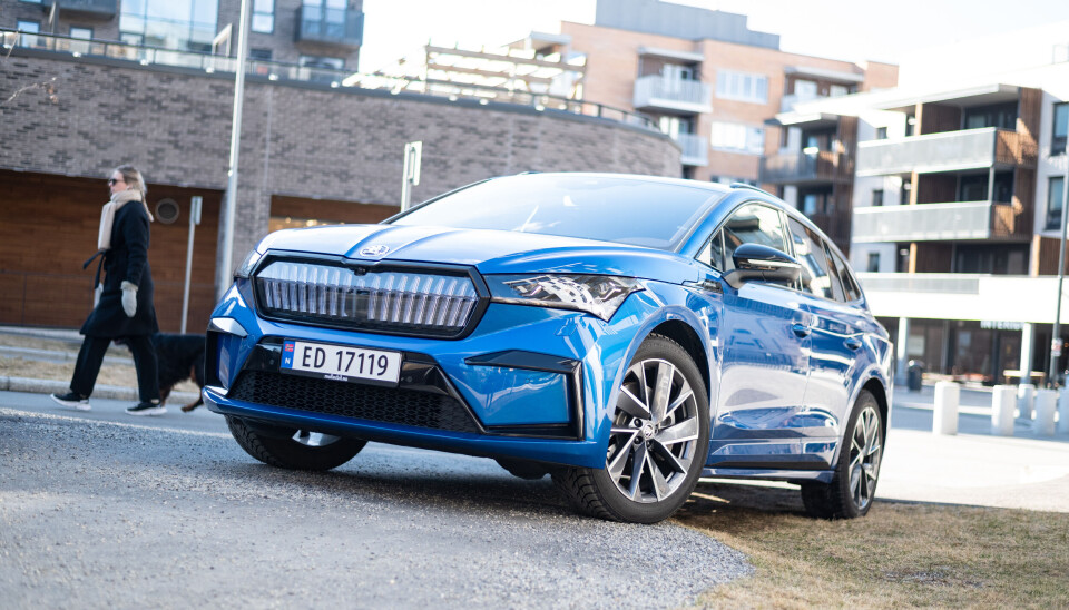 SISTE SKUDD: Skoda Enyaq er både en moderne og populær bil. SISTE SKUDD: Skoda Enyaq er både en moderne og populær bil.