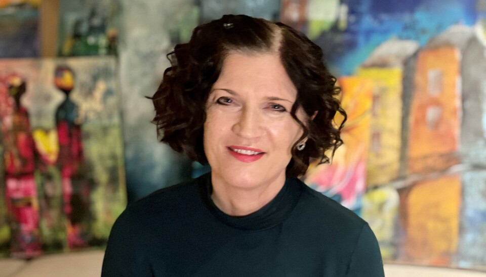 KREATIV: Cecilie H. Sandness forteller at bildene gjerne blir til underveis. KREATIV: Cecilie H. Sandness forteller at bildene gjerne blir til underveis.