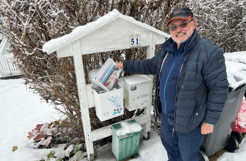 SÅ VAR DET GJORT: Siste avis er herved i boks for Vidar Torp. Klaus Egges vei 49 fikk æren av bli siste mottaker. SÅ VAR DET GJORT: Siste avis er herved i boks for Vidar Torp. Klaus Egges vei 49 fikk æren av bli siste mottaker.