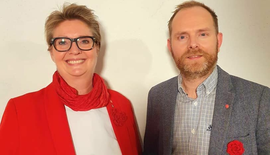 LEDER-DUO: Hanne Opdan og Oddbjørn Lager Nesje er henholdsvis første- og andrekandidat for Arbeiderpartiet.