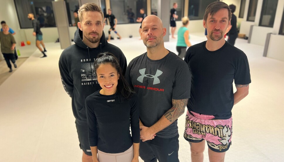 KAMPSPORT-KVARTETT: Fra venstre: Magnus Vallestad, Hong Mai, Fredrik Hystad og Ole Eide. Alle har viktige roller i Fram Kampsport. KAMPSPORT-KVARTETT: Fra venstre: Magnus Vallestad, Hong Mai, Fredrik Hystad og Ole Eide. Alle har viktige roller i Fram Kampsport.