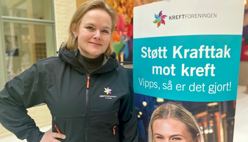 MØNSTRER TIL KRAFTTAK: Distriktsleder Christine Lager Nesje i Kreftforeningen oppfordrer folk til å støtte årets aksjon.