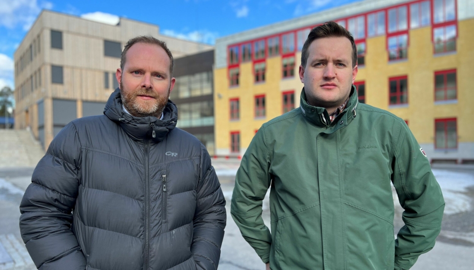 PROVOSERT: Ap-duoen Oddbjørn Lager Nesje og Håkon Heløe blir kraftig provosert av ønsket om å plassere en privat friskole i tomme lokaler på Kolbotn skole.