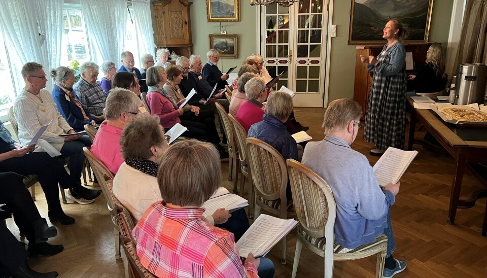 DEMENSKORET: Nordre Follo Demenskor har Villa Sandvigen som sitt faste øvingssted og skal holde konsert her 9. mai. DEMENSKORET: Nordre Follo Demenskor har Villa Sandvigen som sitt faste øvingssted og skal holde konsert her 9. mai.