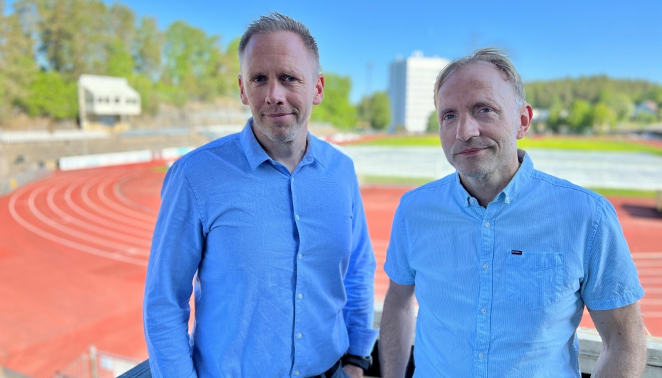 KIL-DUO: Arne Erik Rønningen (t.v.) er nestleder i styret i Kolbotn Fotball Kvinner, mens Jan Thomas Birkeland er daglig leder i Kolbotn IL.