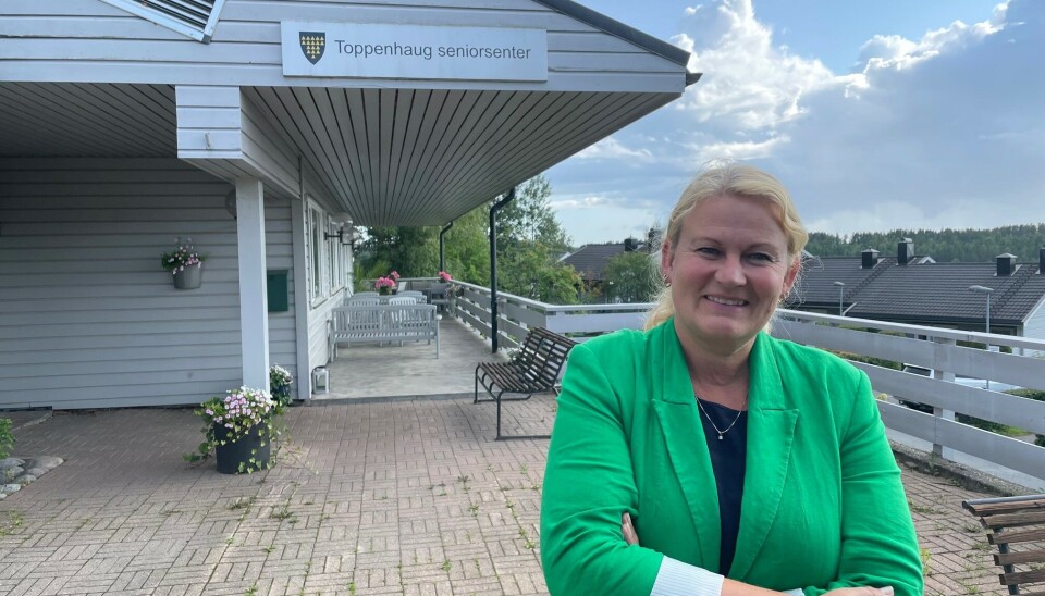 SVARER AP: Cecilie Dahl-Jørgensen Pind ble ikke videre imponert over sin motdebattant Sharam Ariafar tidligere i dag. Her avbildet ved Toppenhaug seniorsenter i Oppegård. SVARER AP: Cecilie Dahl-Jørgensen Pind ble ikke videre imponert over sin motdebattant Sharam Ariafar tidligere i dag. Her avbildet ved Toppenhaug seniorsenter i Oppegård.