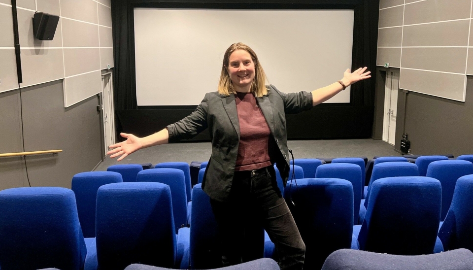 FORNØYD KINOSJEF: Lena Sunnby gleder seg til å vise frem det nye kinoproduktet.