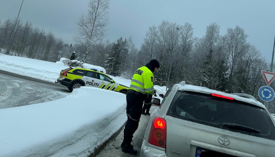BLE SJEKKET Tirsdag formiddag ble 14 bilister i Oppegård sjekket av UP.