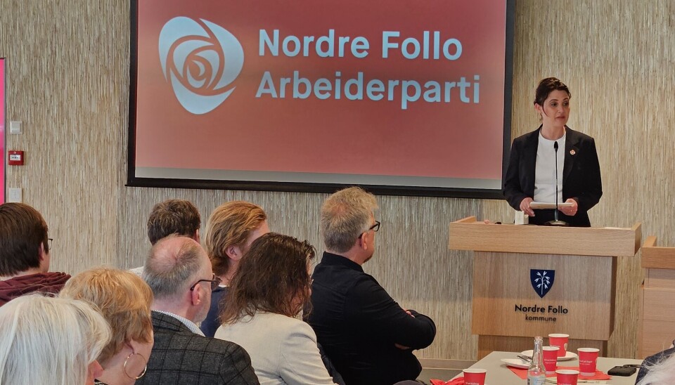 TALTE TIL PARTIET: Kunnskapsminister Kari Nessa Nordtun var på Kolbotn 1. mai.